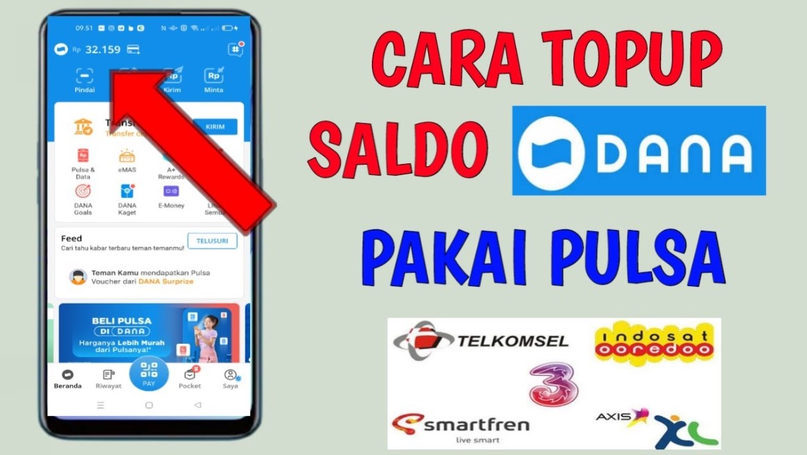 Top Up Saldo Dana Via Pulsa