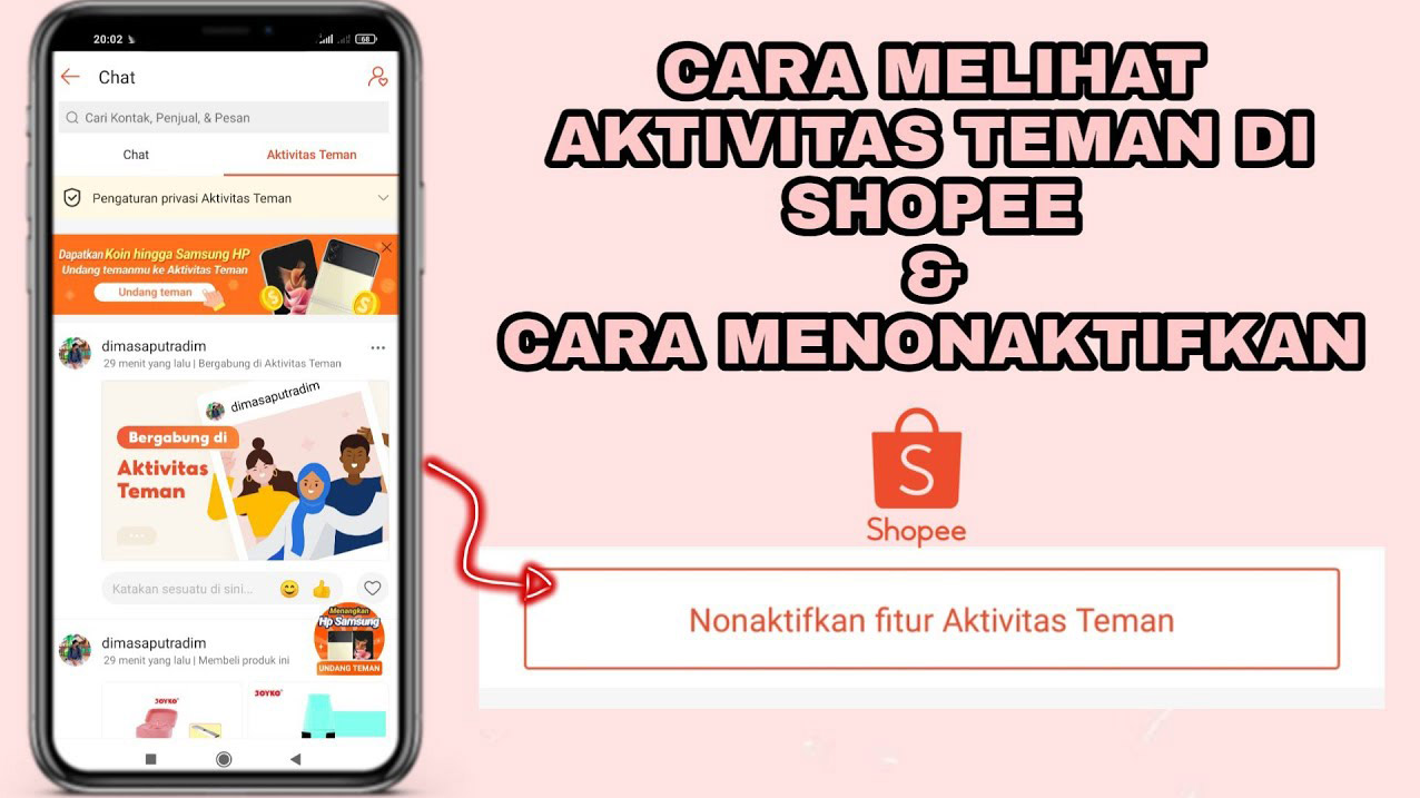 Cara Melihat Belanjaan Teman di Shopee