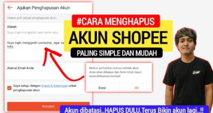 Cara Menghapus Akun Shopee di Laptop