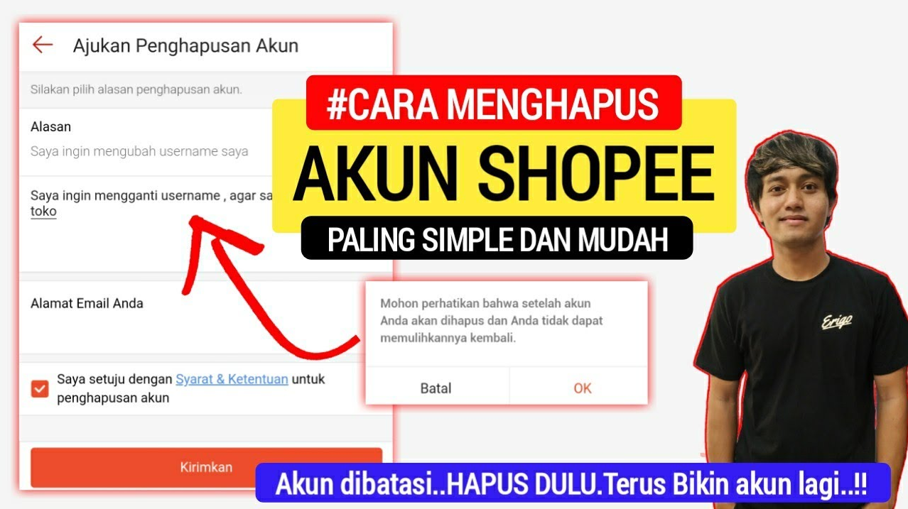 Cara Menghapus Akun Shopee di Laptop